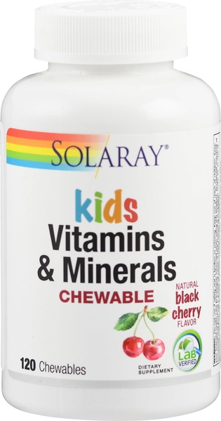 Solaray Сhildren's Chewable Vitamin and Minerals Natural Black Cherry Flavor, 120 шт