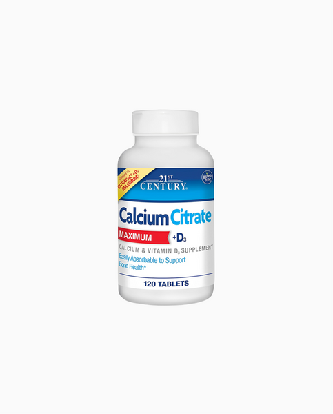 21st Century Calcium Citrate Maximum + D3 Цитрат кальцію + вітамін Д3, 120 шт