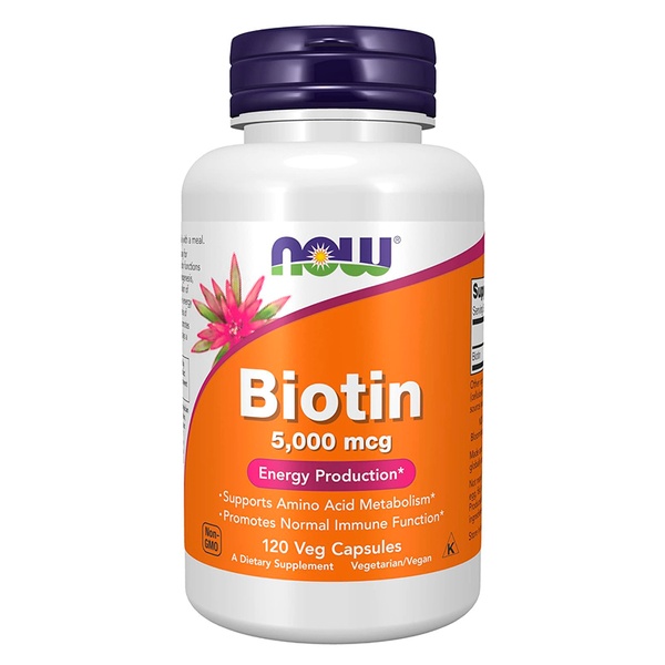 Now Foods Biotin 5000 mcg Біотин 5000 мкг 120 caps, 120 шт