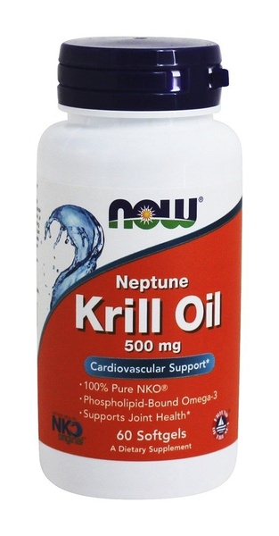 Now Foods Krill Oil Олія криля 500 мг 60 softgels, 60 шт