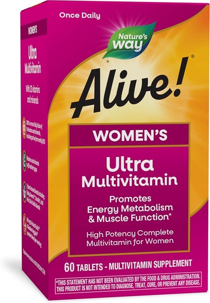 Nature's Way Alive! Once Daily Women's Ultra Potencу Мультивітаміни для жінок 60 Tablet, 60 шт