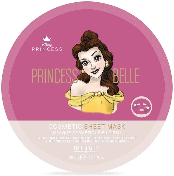 MAD BEAUTY Princess Belle Cosmetic Sheet Mask Маска для обличчя 25 ml, 25 ml