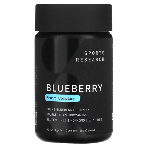 Sports Research Blueberry Concentrate 800 mg Лохина 60 Softgels, 60 шт