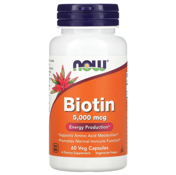 Now Foods Biotin 5000 mcg Біотин 5000 мкг 60 caps