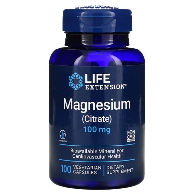 Life Extension Magnesium (Citrate) Цитрат магнію 100 мг 100 caps, 100 шт