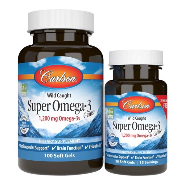 Carlson Labs Super Omega-3 Риб'ячий жир 1200 mg , 130 шт