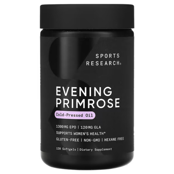 Sports Research Evening Primrose Олія вечірньої примули 1300 mg 120 softgels, 120 шт